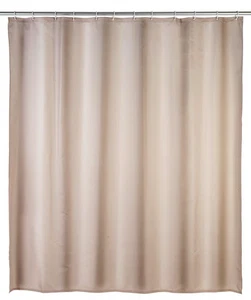 WENKO - Anti-Schimmel Duschvorhang - Uni Beige, 180 x 200 cm, waschbar - Bild 1 von 4