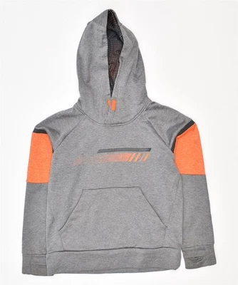 RUSSELL ATHLETIC Boys Graphic Hoodie Jumper 7-8 Years Medium Grey MB01 - Image 1 of 4