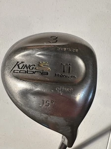 King Cobra Ti Titanium Oversize Offset 3 Wood 15° Graphite Regular Flex Mens RH - Picture 1 of 5