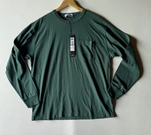 Stone Island Tshirt Men Large Embroidered Logo On Pocket Long Sleeve Authentic - Picture 1 of 15