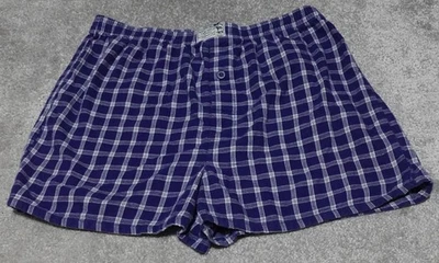 Мужские боксерские шорты Walt Disney World средний размер синие клетчатые эластичные на талии - Изображение 1 из 4