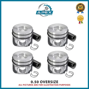 CITROËN DV5R DIESEL 1.5 ENGINE PISTON WITH RINGS SET OF 4 FOR DV5RUC ENGINE - Picture 1 of 4