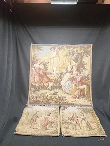 Gobly's Vintage Wandteppiche Französische Pastoral Balz 3er Set Hergestellt in Italien - Bild 1 von 11