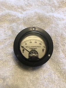 JEWELL 43061 Milliamperes 0-250 Direct Current Gauge Meter (Tray 5/8) - Picture 1 of 7