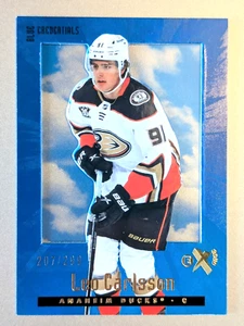 Leo Carlsson 2023-24 Upper Deck SkyBox E-X 2000 Blue Credentials Rookie 207/299 - Picture 1 of 2