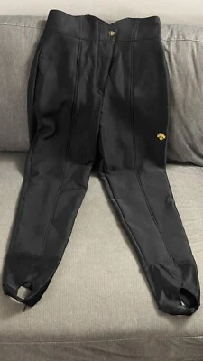 Pantalones de esquí negros para mujer DESCENTE estribos  Foto 1 de 4