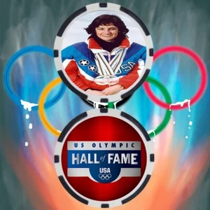 Bonnie Blair Speed Skating Olympian Collectible Poker Chip Button - Picture 1 of 2