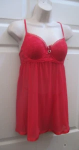 Women's Red Nightgown & String Thongs Panties M/L Intimate Apparel 2 Pcs. Set - Picture 1 of 18