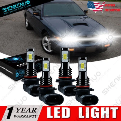 Комплект из 4 передних светодиодных фар для Mercury Grand Marquis 1995-1997 6000K Hi&Low Bean - Изображение 1 из 4