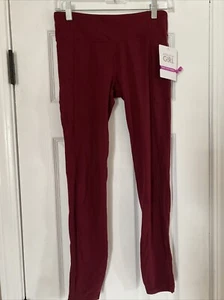 Athleta Girl Mesh Stash Your Treasures Tight Size XXL/16 Burgundy Red - Picture 1 of 6