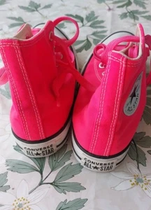 Converse Chuck Taylor All Star Sneakers Donna 37.5 Rosa Acceso Fucsia Usate - Foto 1 di 4