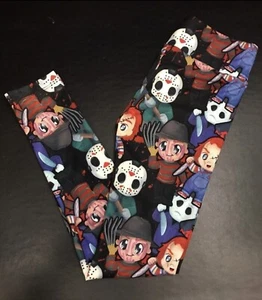 Halloween Horror Movie Cartoon Leggings Charlie’s Project Kids 6-10 L/XL New - Picture 1 of 4