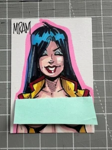 Original Signed MRAM Naughty YURI DIRTY PAIR Marker Sketch Card - Picture 1 of 1
