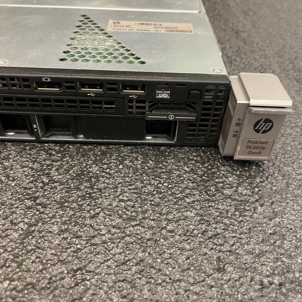 HPE ProLiant DL360p G8 Server- 2 x E5-2695 2.4G 12C- 384GB - 2 x 900GB - 2 x PSU - Image 1 of 3