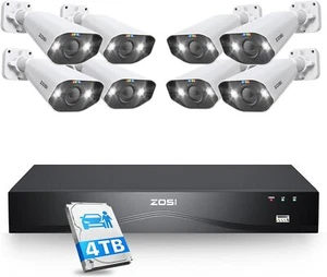 ZOSI 4K Kit de Cámaras Vigilancia PoE 16CH 4TB Grabador NVR y 8 Cámaras Exterior - Imagen 1 de 9