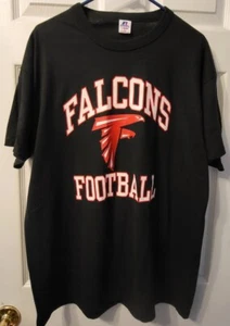 Atlanta Falcons Russell Athletic Football Shirt Adult Large NFL Mens Black Red - Picture 1 of 10