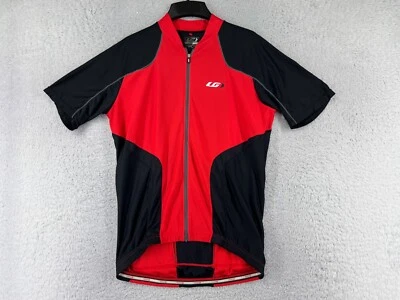 Jersey de ciclismo Louis Garneau adulto mediano rojo alta visibilidad cremallera completa poliéster Foto 1 de 4