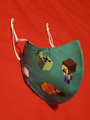 Jugendliche Minecraft verstellbare Gesichtsmaske  - Bild 1 von 4