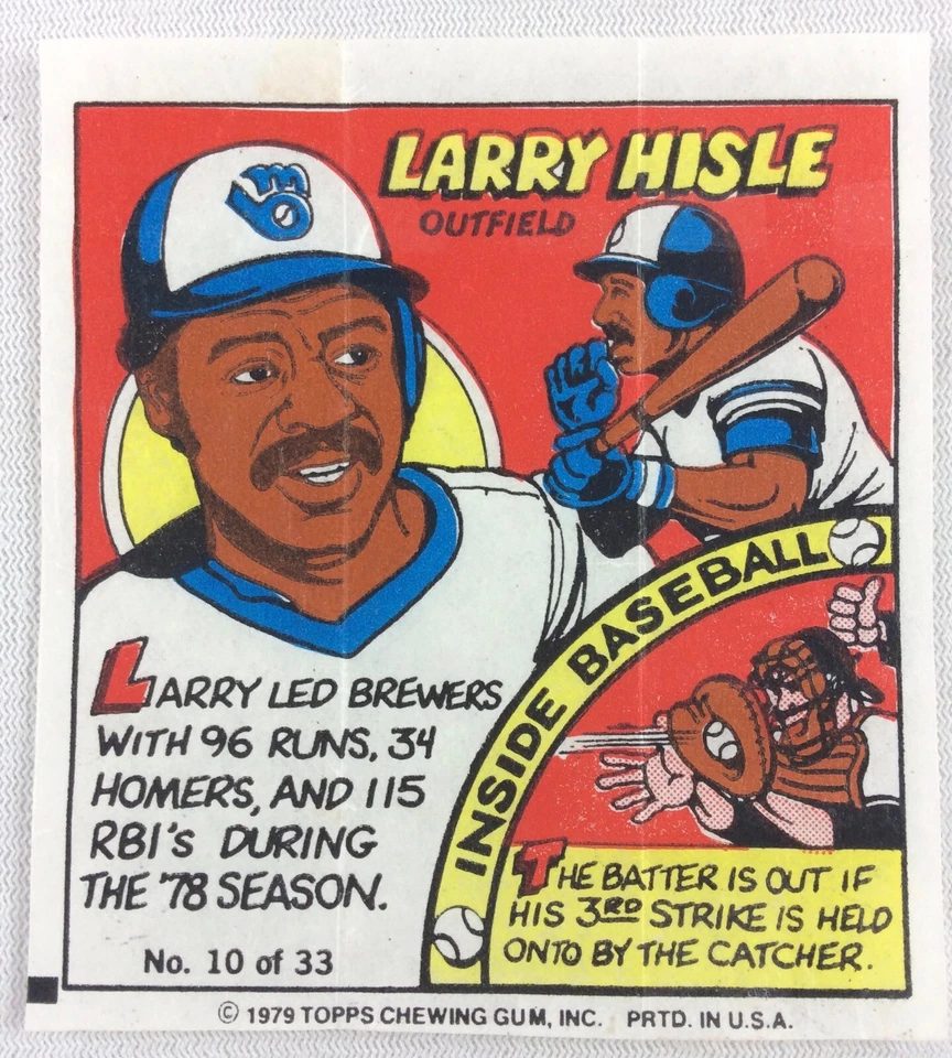MLB 1979 Topps Comics #10 - Larry Hisle, Milwaukee Brewers - Image 1 of 1