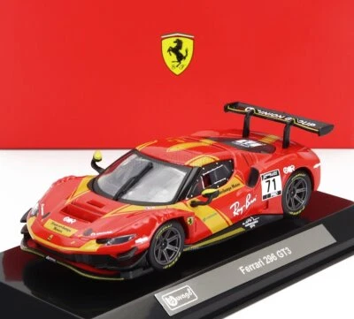 MODELLINO AUTO STATICO BURAGO FERRARI 296 GT3 RACING 2023 VETRINA SCALA 1/43 - Immagine 1 di 4