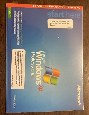 MICROSOFT WINDOWS XP PROFESSIONAL w/SP2 FULL OPERATING SYSTEM MS WIN PRO =NEW= - Image 1 of 2