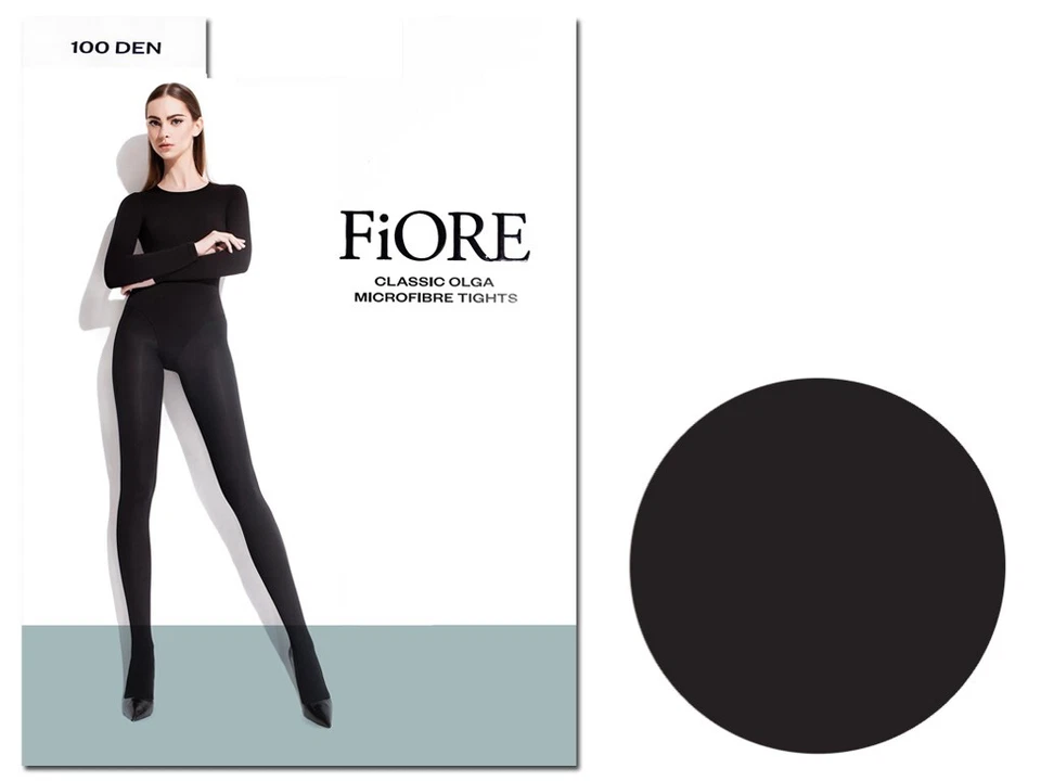 Schwarze glatte, blickdichte Strumpfhose 100 den Olga - Bild 1 von 1