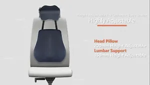 Inflatable And Adjustable Ergonomic Lumbar Support Set - NEW - Picture 1 of 12