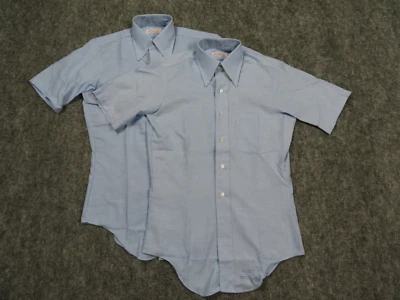 Vintage Getaway Arrow Shirt Mens Small 14.5 Blue SANFORIZED Chambray Union USA - Image 1 of 4