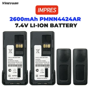 2x PMNN4424AR 2600mAh IMPRES Li-ion Battery For Motorola APX1000 APX2000 APX3000 - Picture 1 of 12