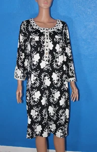 THE CHARTER CLUB size 2x knee-length 3/4 sleeve floral scoop neck dress $109.50 - Picture 1 of 7