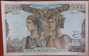 Frankreich 5000 Francs 1953 ss - Bild 1 von 2