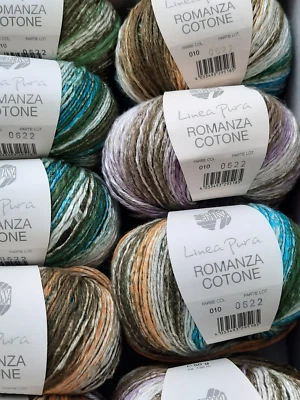 (119 €/kg): 50 g LG Linea Pura ROMANZA COTONE, Verlauf, Pt. 0622, Fb. 010 #6169 - Bild 1 von 3