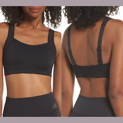 NUEVO Sujetador Deportivo New Balance Breakthrough Alto Impacto en Negro [Talla 32D EE. UU.] #P303 Foto 1 de 4