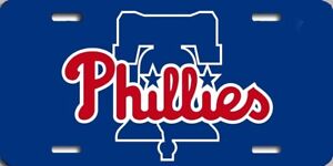 MLB Philadelphia Phillies Liberty Bell Logo Blue Car Truck License Plate