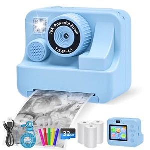 Kids Camera Instant Print 1080P HD Dual-Lens Selfie Camera 2.4 Inch Screen To... - Picture 1 of 7