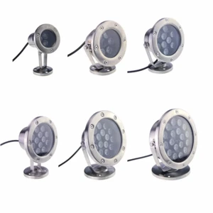 LED Underwater Light Lamp 12V/24V Waterproof Outdoor Pool Fountain Landscape - Picture 1 of 10
