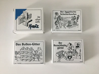 4 Geduldspiele, Knobelspiele, für Advendskalender, Partyspaß - Bild 1 von 4