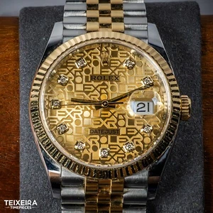 Rolex Datejust 126233 36mm Gold Champagne Jubilee Anniversary Diamond Dial - Picture 1 of 19