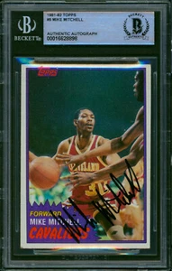 1981-82 Topps MIKE MITCHELL Signed Card #9 Slabbed Auto Cleveland Cavaliers BAS - Picture 1 of 2
