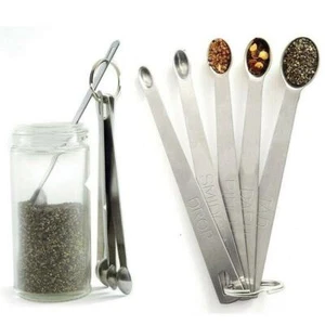 5x Steel Mini Set Dash Pinch Smidgen Norpro Measuring Spoons - Picture 1 of 12