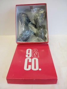 9 & CO. JJWILDLOVE Shimmering Metallic Silver Platform Stiletto Heels US siz 9 M - Picture 1 of 12
