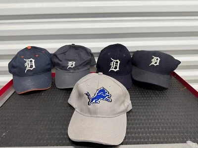 Vintage 5Pcs Sportcap MLB Detroit Tigers Mesh Blue Cap Hat W Pin - Image 1 of 4