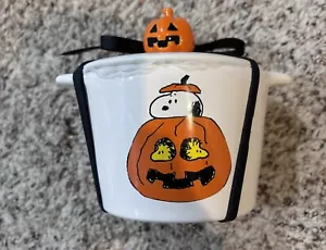 RAE DUNN Peanuts WELCOME, GREAT PUMPKIN Snoopy Halloween Small Baking Dish NWT - Picture 1 of 5
