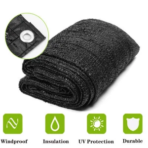 Paño de sombra bloqueador solar 60 % UV para pérgola cubierta de plantas de jardín porche vertical negro - Imagen 1 de 26
