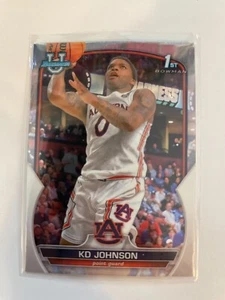 2022 Bowman University Chrome #29 CARD KD Johnson 1st Prospect Auburn - Foto 1 di 2