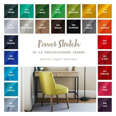 Polyesterstoff Meterware uni - Power-Stretch Dekostoff, Kostümstoff *Ab 50cm - Bild 1 von 4