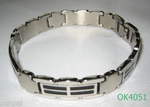 1 New High Quality Men's Stainless Steel Bracelet , L 81/4" W 7/16" OK4051 - Picture 1 of 1