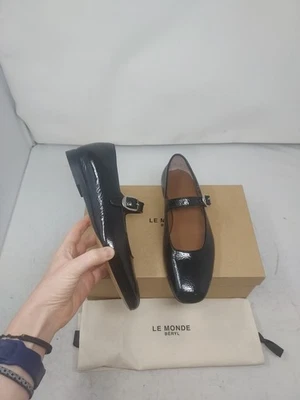 Le Monde Beryl EU 36 US 6 WOMENS New Black Mary Jane Patent Shoe - Image 1 of 4