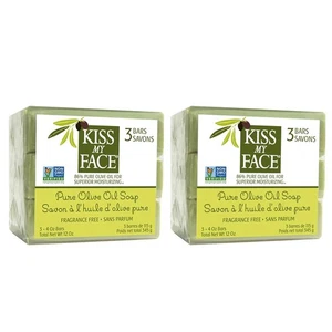 Pure Olive Oil Bar Soap Pack Of 6 Fragrance Free Natural Moisturizing Soap - Picture 1 of 4
