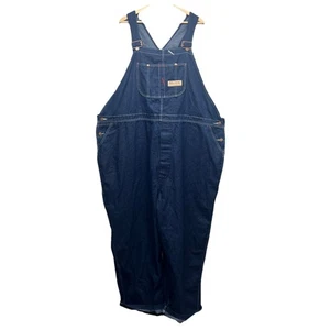 Big Mac Latzhose Herren 60x36" Chore Trucker Farmer Baggy blau Denim LESEN - Bild 1 von 11